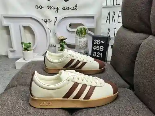 321DAd Neo VL Court ID6015 Adi Clover Fashion Trendy Board Shoes # Original factory data version lea