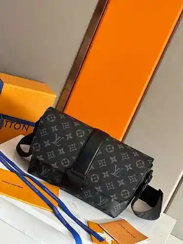 Bolso de cartero dedicado para hombre LL hecho de cuero genuino de primera calidad importado, bolsa 