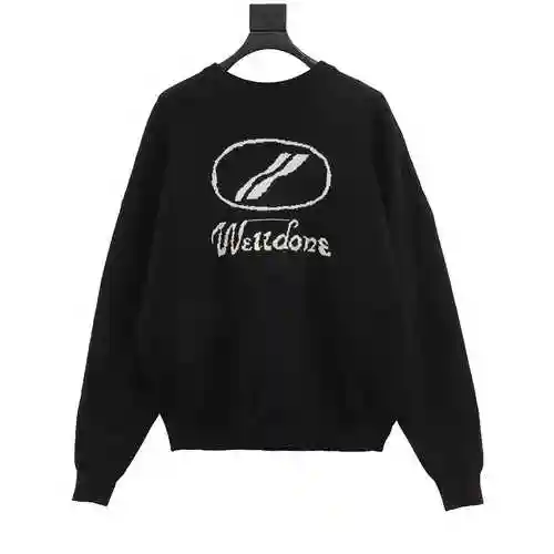 WE * 11 DO * NE 23FW Jacquard Logo Knitted Round Neck Sweater